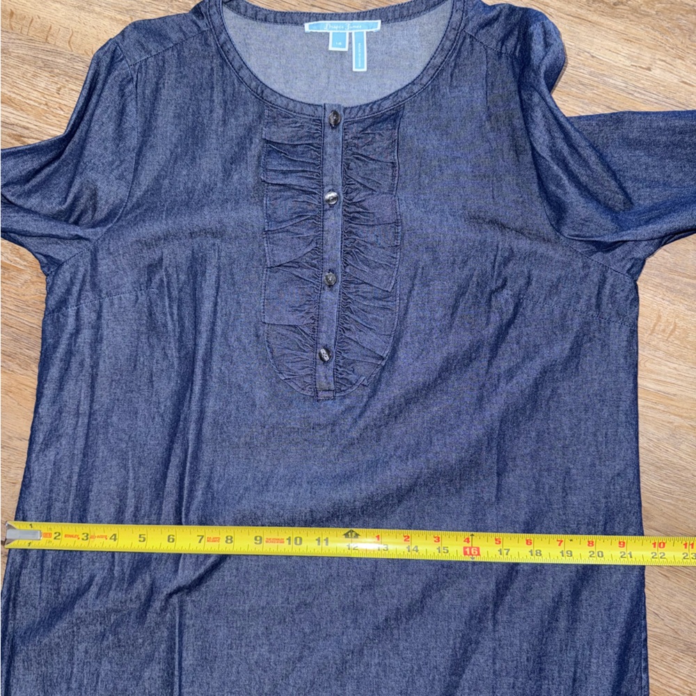 Draper James Blue Ruffle Dress - Picture 11 of 12